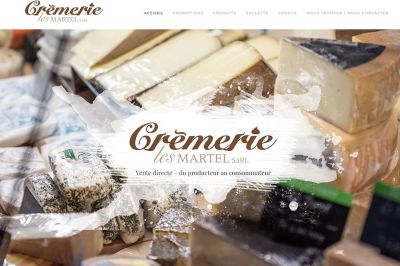 Site web Crèmerie les Martel réalisé par IdealPC